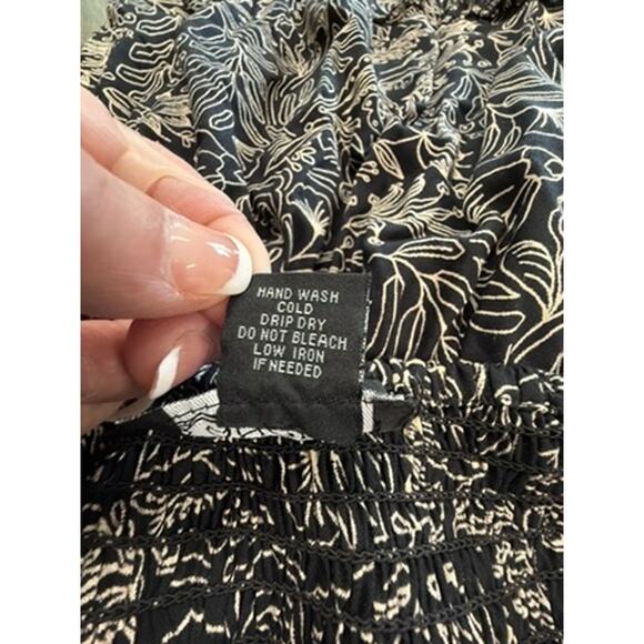 "ANGIE" Maxi Sundress SZ L Babydoll Summer Boho Layered Hippie Criss Cross Rayon - Picture 9 of 9